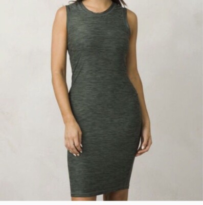 prAna The Vertex Sleeveless Bodycon Dress Charcoal XSmall New | eBay