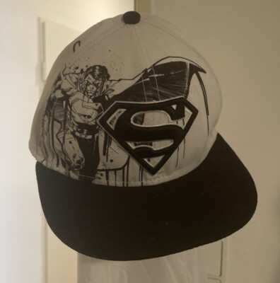 Superman Snapback Cap Schwarz/Grau | DC Comics | Verstellbar | Gebraucht