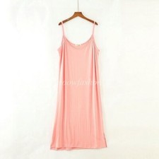 Women Cami Full Slip Plain Long Loose Dresses Camisole Liner Under dress
