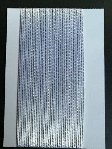 5M 3mm Thin White Satin Ribbon Silver Trim Cardmaking Scrapbooking Jewelry Art  - Picture 1 of 12