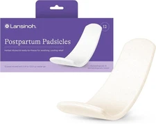 Lansinoh Postpartum Cooling Pads, Perineal Ice Packs, 12 Count, Witch Hazel Pads
