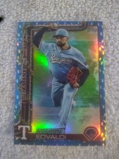 2025 Topps Holiday Nathan Eovaldi #H47 Blue Holiday Lights Texas Rangers