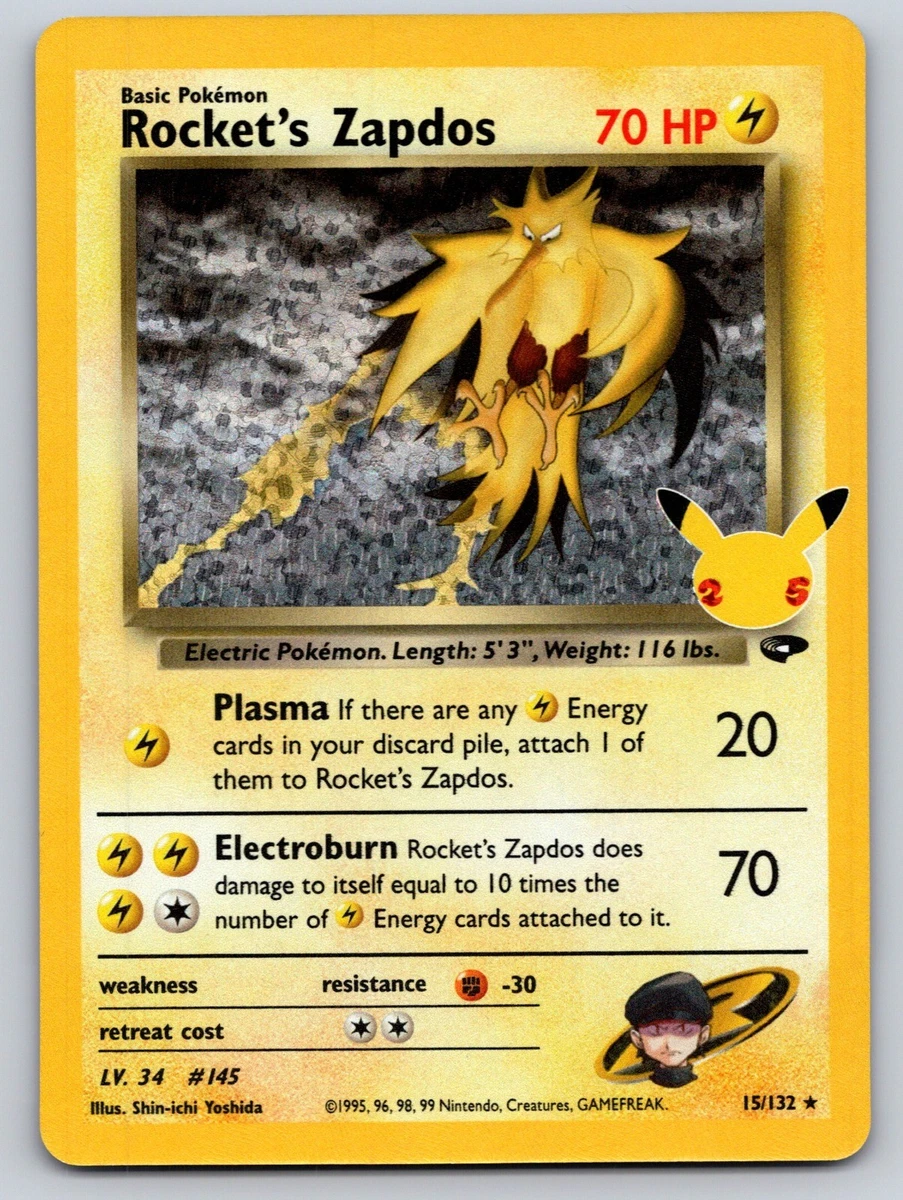 Preços baixos em Rocket's Zapdos 15/132 Celebrations: Classic
