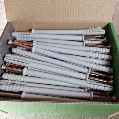 M8 x 120 mm HAMMER IM RAHMEN BEFESTIGUNGEN NYLON MAUERWERK DÜBEL & SCHRAUBEN Box 100 Stück