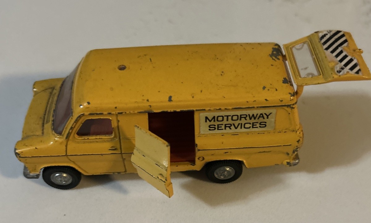 Dinky 416 Ford Transit Van Motorway Services Yellow Vintage 1:43