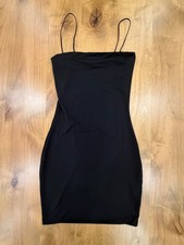 Love Tree Women's Black Bodycon Mini Dress with Spaghetti Straps, Size Small
