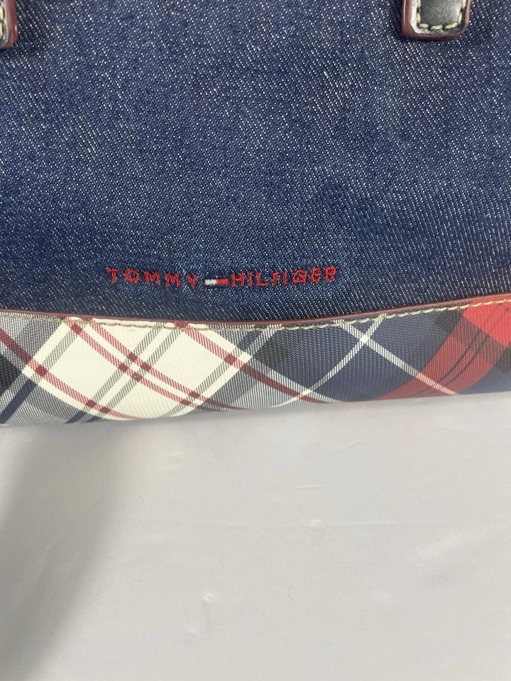 Tommy Hilfiger Denim Bolso de Hombro a Cuadros Bolso Cartera Y2K Preppy Clásico Foto 2 de 4