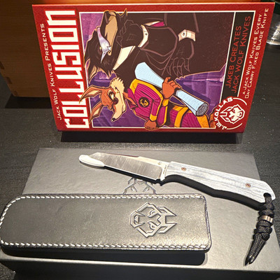 Jack Wolf Knives Collusion feststehendes Messer m. Scheide/Box