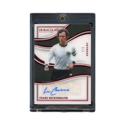 2023/24 Panini Immaculate Soccer Franz Beckenbauer /5 Auto Red