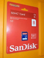 New SanDisk  8GB SDHC Card - Retail Brand New Sealed