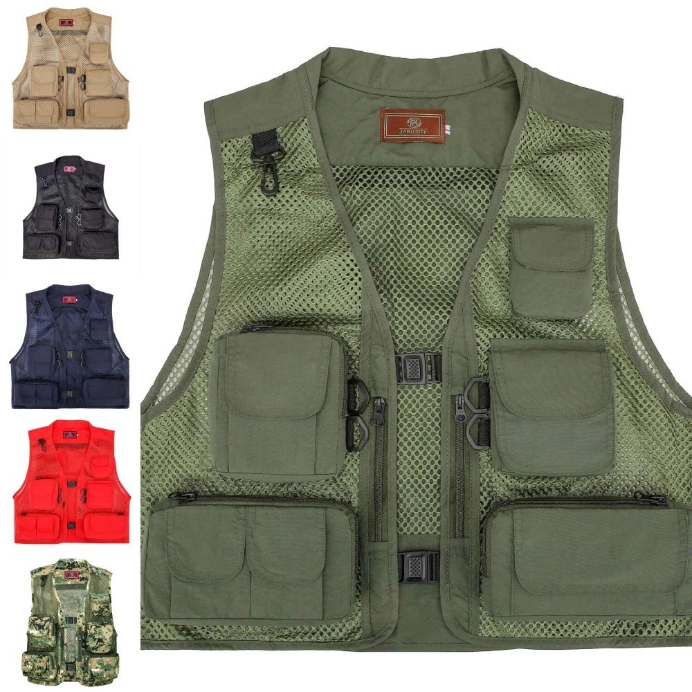 Outdoor Men Workwear Vest Multi Pockets Utility Vest Workwear Gilet Casual
Opens in a new window or