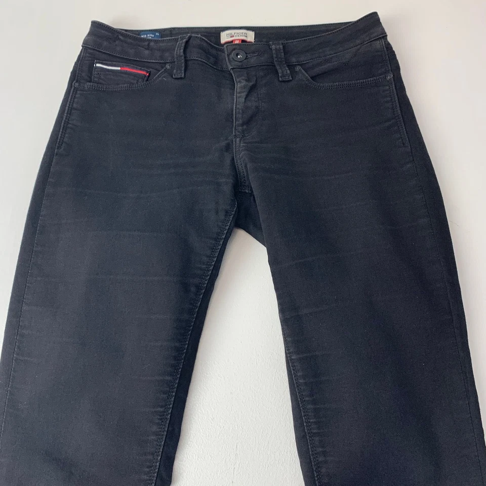 Hilfiger Denim Mid Rise Skinny Jeans Black Women's UK 8 — 第 4/4 张图片
