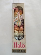 Vintage 70s HALO COLOR DRIP CANDLES Set Of 2 New In Box New Color Every Inch.