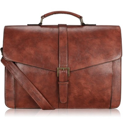 ESTARER Men's Leather Briefcase 15.6 Inch Laptop Messenger Bag for Office/Bus...