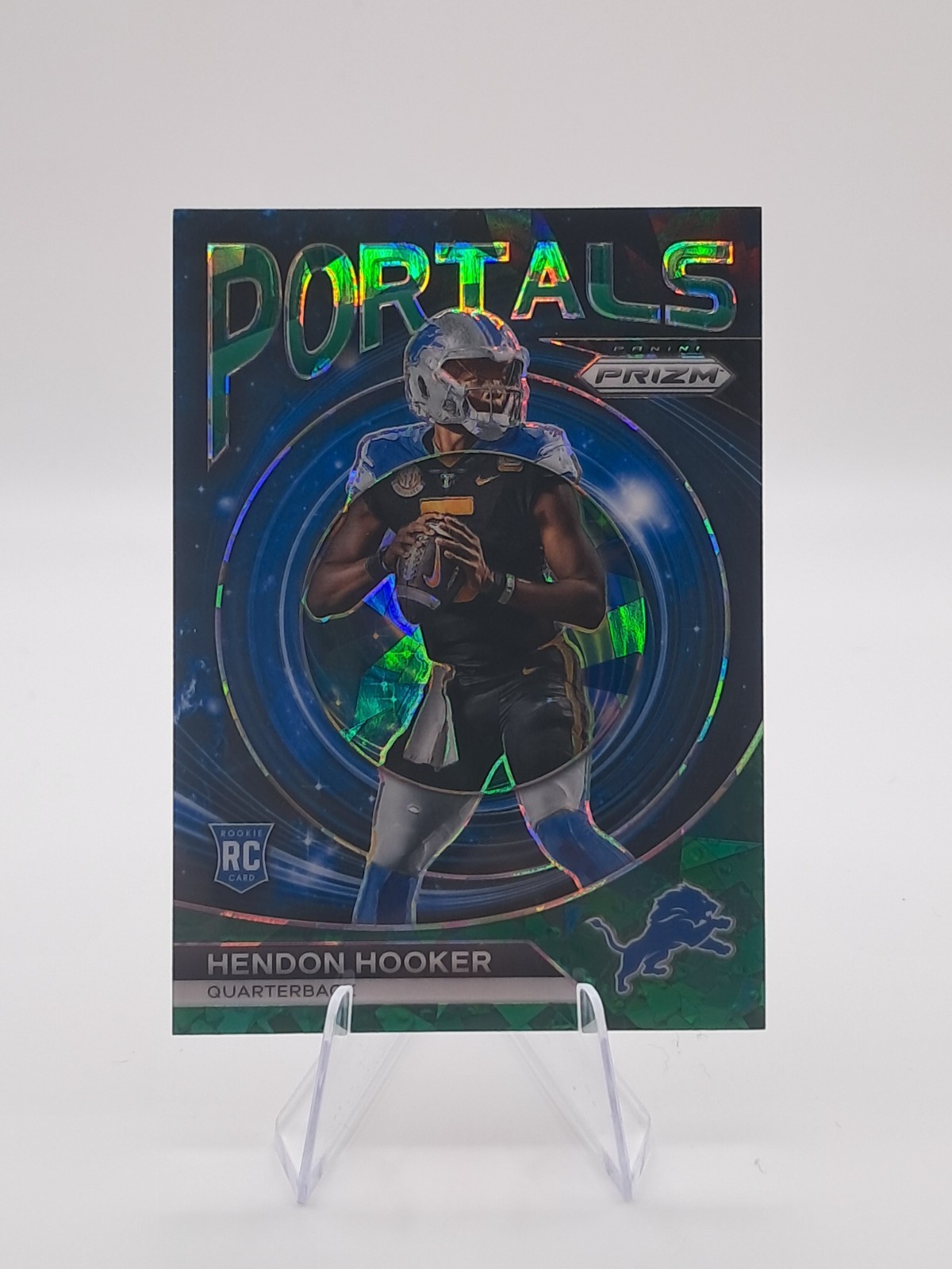 2023 Panini Prizm - Portals Hendon Hooker #PO-2 Green Ice Prizm (RC)