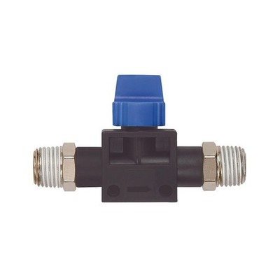 3/2-Wegeventil Blaue Serie, AG/AG R 3/8x1/4 Gewindebeschichtung