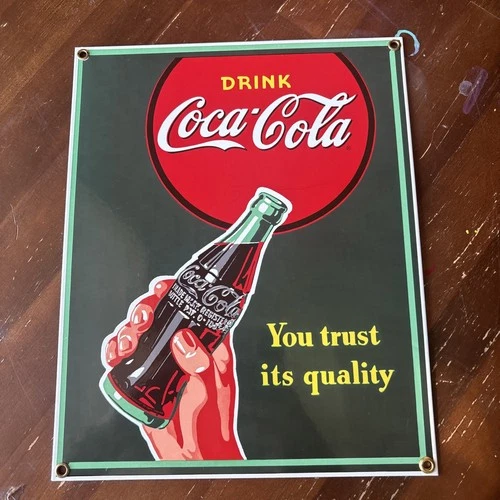 Vintage Coca-Cola Porcelain Sign - Andy Rooney - You Trust Its Quality