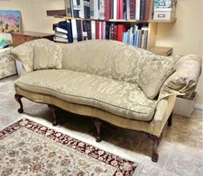 Southwood Chippendale Style 8 Leg Mahogany Sofa (Ball & Claw Feet, Made In USA)