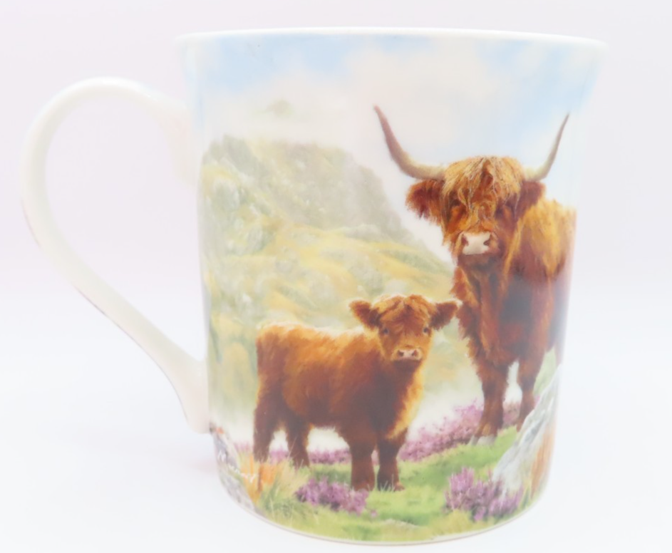 Highland Cow Mug Fine China Mug 9 CM Ceramic Dishwasher & Microwave Safe Gift