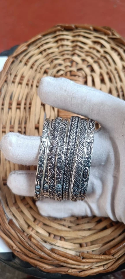 固体 925 纯银手镯,多 Unic Designe 手环 7 件套手镯 — 第 3/4 张图片