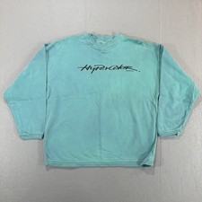 Sudadera De Colección Hipercolor Para Hombre L Azul Sensible al Calor Cuello Redondo Vellón Años 90