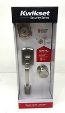 Kwikset Henley Single Cylinder Door Handleset W/Round Maven Knob Satin Nickel