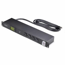 StarTech 16-Outlet Horizontal Rack Mount Metered PDU, 8ft Power Cable
