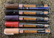 X5 Zig Pósterman Mezcla Borrado Húmedo Tablero Marcador Pluma Ventanas Espejo Vidrio Metal