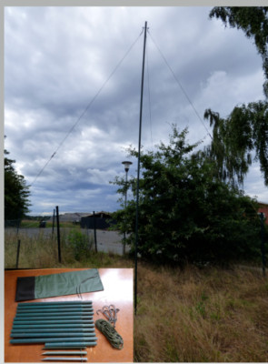 Dielektrisch Teleskopmast Mast Antennenmast Amateurfunk Kunststoff GFK funkmast