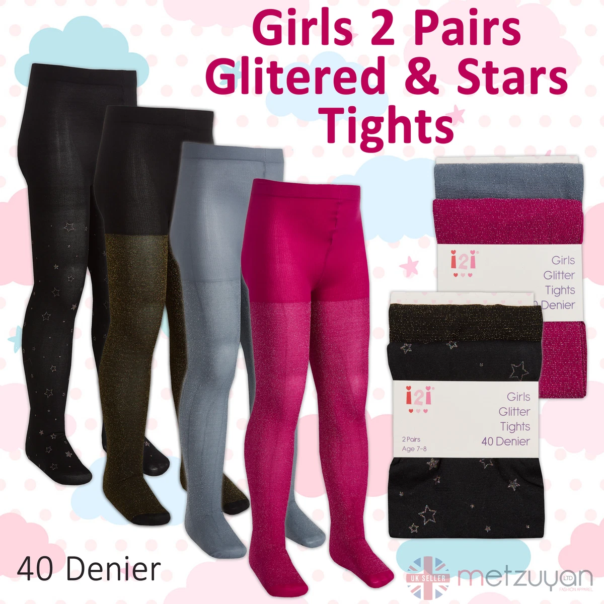 Girls top sparkly tights