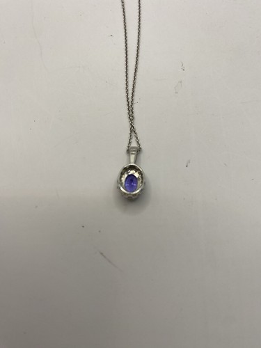 Tanzanite White Gold Pendant Neckles Pre Owned - Picture 10 of 24