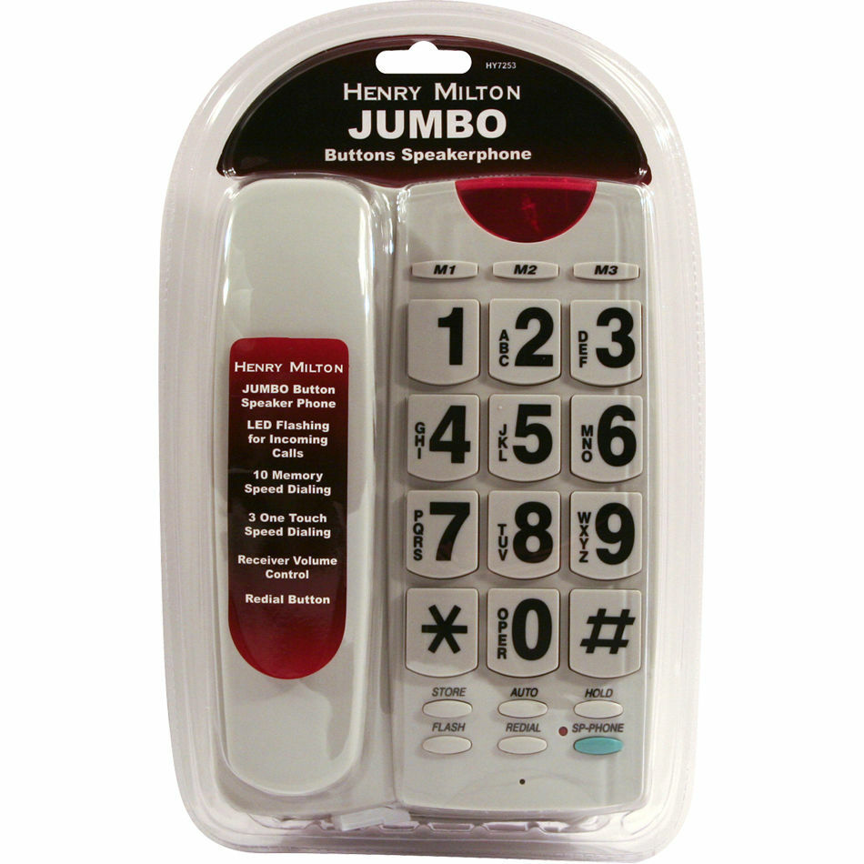 NEW JUMBO BUTTONS SPEAKER PHONE WITH RINGER INDICATOR | eBay