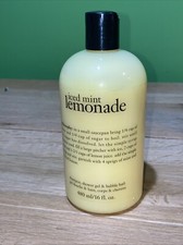 PHILOSOPHY ICED MINT LEMONADE SHAMPOO,SHOWER GEL BUBBLE BATH 16 OZ NEW