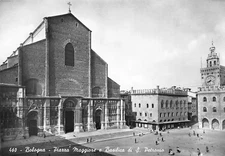 6784) BOLOGNA, PIAZZA MAYOR AND BASILICA DI S. PETRONIO.