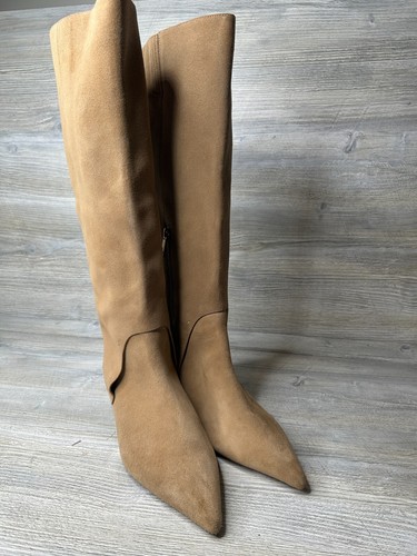 Franco Sarto hellbraune kniehohe Damenstiefel Größe 10 Medium
