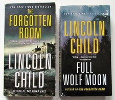 Lot of 2 Lincoln Child JEREMY LOGAN pbs - FORGOTTEN ROOM & FULL WOLF MOON