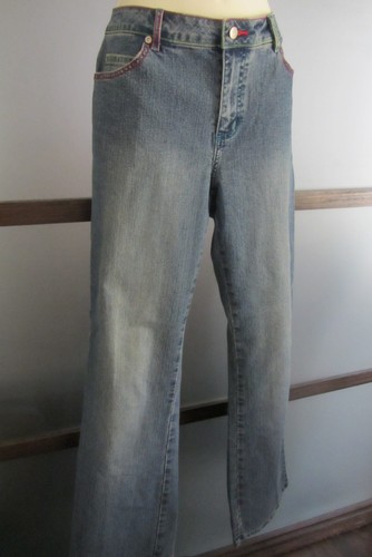 LILLY PULITZER Jeans Denim Sz 6 Cotton wtih Stretch Contrast Stitch - Picture 2 of 6