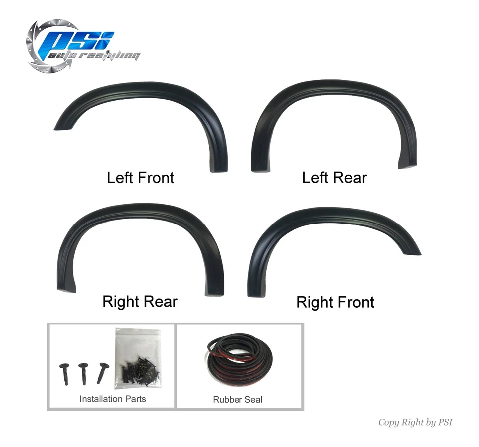 OE Style Fender Flares Fits Chevrolet Blazer 95-05; S10 94-03 Full Set Paintable Foto 2 de 4