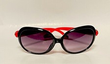 Vintage KJL KENNETH JAY LANE KJL356 Bk Red and Black Sunglasses