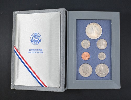 USA 1986 Prestige Proof Set w/Liberty Silver Dollar 90% United States Mint