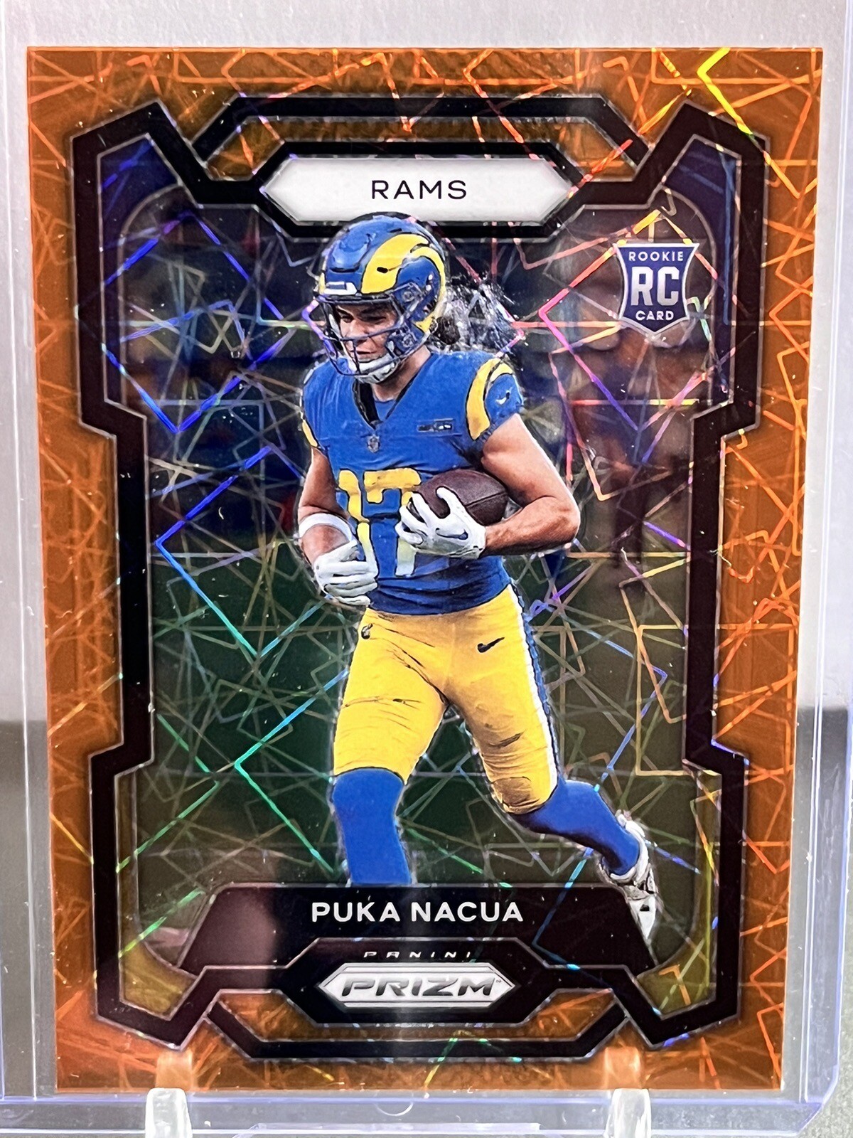 2023 Panini Prizm- Orange Lazer #357 Puka Nacua (RC)
