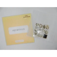 Close To My Heart Acrylix Stamp Set A1004 Summer Harvest Apple Pear Grapes Star