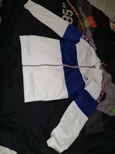 Big kid Converse jacket full zip 10 12 white red blue full zip NWOT patriotic M