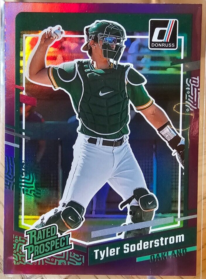 2023 Donruss Tyler Soderstrom Rated Prospect Holo Purple #68 Oakland Athletics