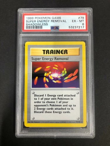 Super Energy Removal (Shadowless) graded PSA 6 for sale on eBay