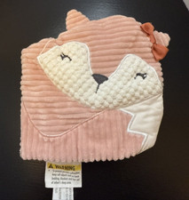 Rare GERBER MODERN MOMENTS Pink Fox PLUSH Crinkle Textures CLOTH BOOK