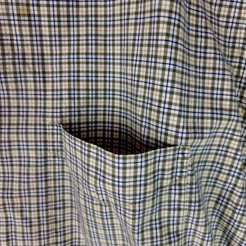 St Johns Bay Super Soft Check Button Up Shirt Mens XLT Green Long Sleeve Cotton - Picture 5 of 11