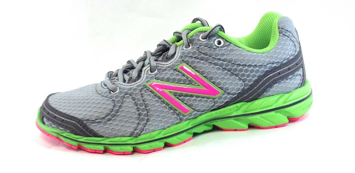 Womens New Balance 590 SG2 Silver Lime Green Pink Running Sneakers