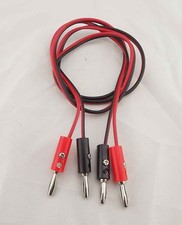 1 Set 4mm Banana Male Plug To Banana Male Plug Probe Cable Red  Black 1m/3ft