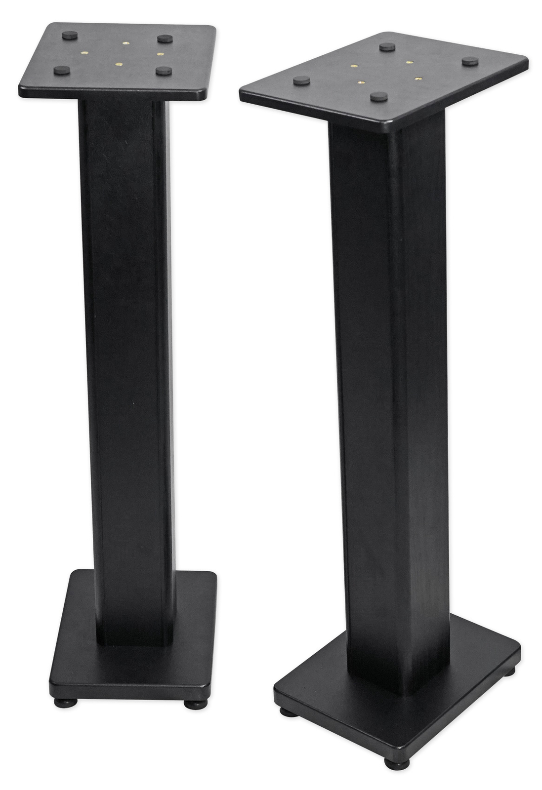 Pair Rockville RockShelf 68B Black 6.5" Home Bookshelf Speakers + 36" Stands